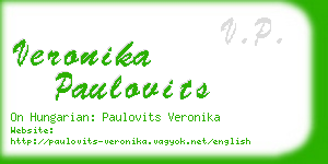 veronika paulovits business card